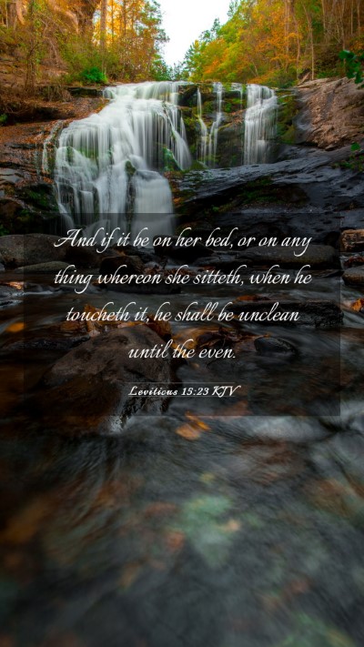 Picture 03 - Leviticus 15:23 KJV Mobile Phone Wallpaper - And if it be on her bed, or on any thing whereon - Mobile Bible Verse Wallpaper