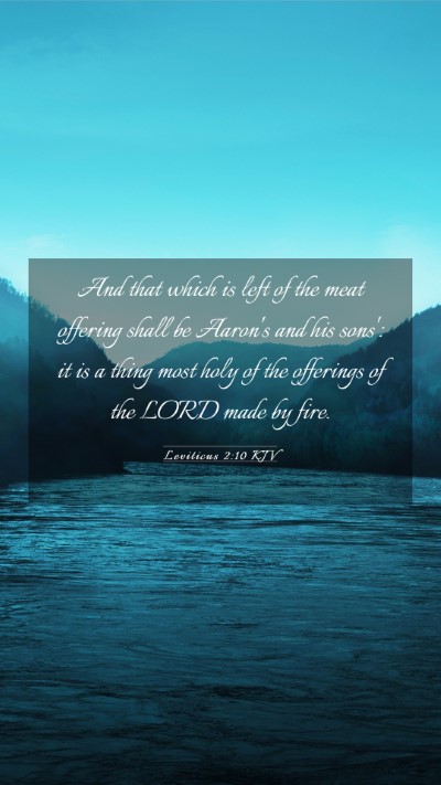 Picture 03 - Leviticus 2:10 KJV Mobile Phone Wallpaper - And that which is left of the meat offering shall - Mobile Bible Verse Wallpaper