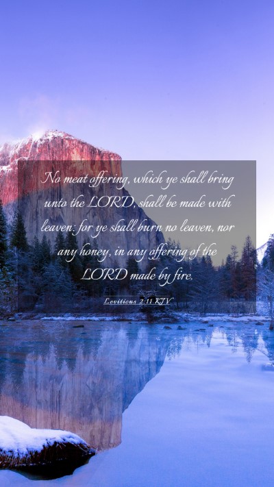 Picture 03 - Leviticus 2:11 KJV Mobile Phone Wallpaper - No meat offering, which ye shall bring unto the - Mobile Bible Verse Wallpaper