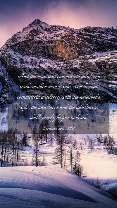 Picture 03 - Leviticus 20:10 KJV Mobile Phone Wallpaper - And the man that committeth adultery with another - Mobile Bible Verse Wallpaper