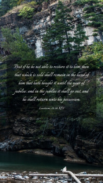 Picture 03 - Leviticus 25:28 KJV Mobile Phone Wallpaper - But if he be not able to restore it to him, then - Mobile Bible Verse Wallpaper