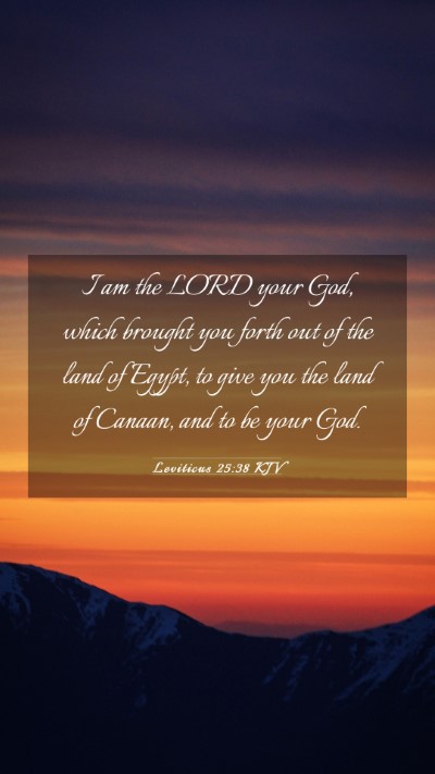Picture 03 - Leviticus 25:38 KJV Mobile Phone Wallpaper - I am the LORD your God, which brought you forth - Mobile Bible Verse Wallpaper