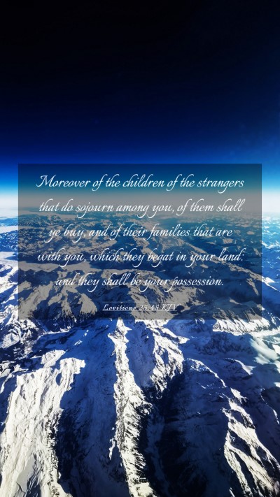 Picture 03 - Leviticus 25:45 KJV Mobile Phone Wallpaper - Moreover of the children of the strangers that do - Mobile Bible Verse Wallpaper