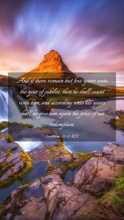 Picture 03 - Leviticus 25:52 KJV Mobile Phone Wallpaper - And if there remain but few years unto the year - Mobile Bible Verse Wallpaper