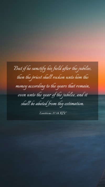 Picture 03 - Leviticus 27:18 KJV Mobile Phone Wallpaper - But if he sanctify his field after the jubilee, - Mobile Bible Verse Wallpaper