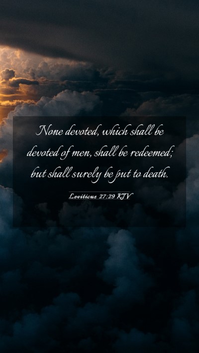 Picture 03 - Leviticus 27:29 KJV Mobile Phone Wallpaper - None devoted, which shall be devoted of men, - Mobile Bible Verse Wallpaper
