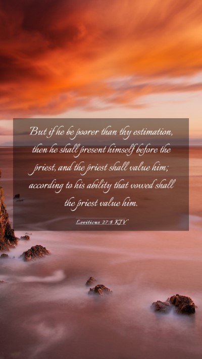 Picture 03 - Leviticus 27:8 KJV Mobile Phone Wallpaper - But if he be poorer than thy estimation, then he - Mobile Bible Verse Wallpaper