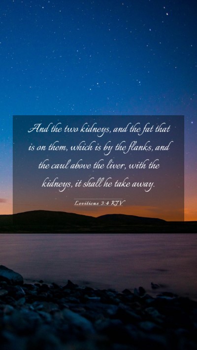 Picture 03 - Leviticus 3:4 KJV Mobile Phone Wallpaper - And the two kidneys, and the fat that is on them, - Mobile Bible Verse Wallpaper