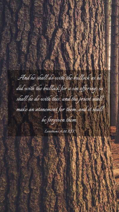 Picture 03 - Leviticus 4:20 KJV Mobile Phone Wallpaper - And he shall do with the bullock as he did with - Mobile Bible Verse Wallpaper