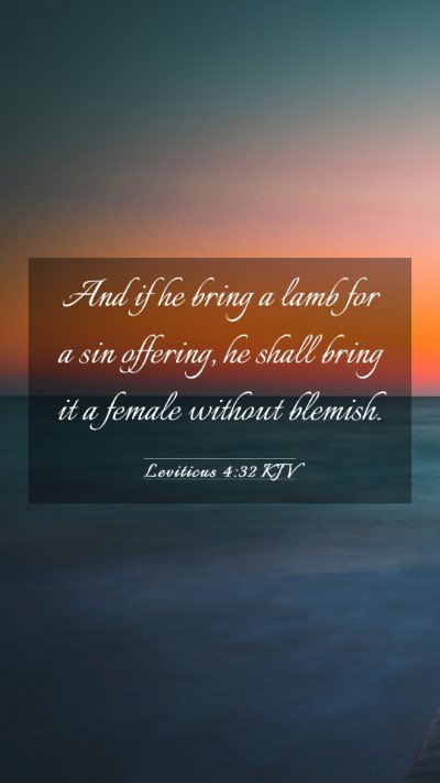 Picture 03 - Leviticus 4:32 KJV Mobile Phone Wallpaper - And if he bring a lamb for a sin offering, he - Mobile Bible Verse Wallpaper