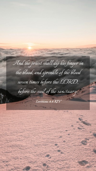 Picture 03 - Leviticus 4:6 KJV Mobile Phone Wallpaper - And the priest shall dip his finger in the blood, - Mobile Bible Verse Wallpaper