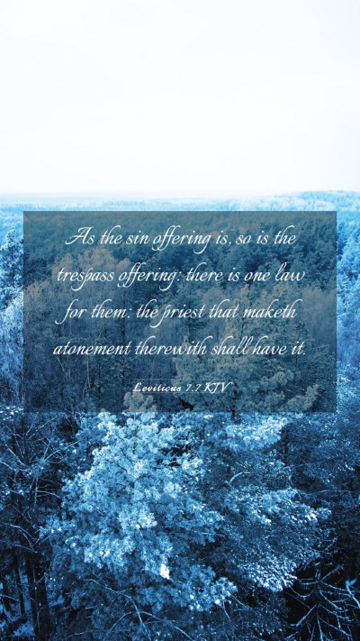 Picture 03 - Leviticus 7:7 KJV Mobile Phone Wallpaper - As the sin offering is, so is the trespass - Mobile Bible Verse Wallpaper