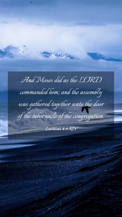 Picture 03 - Leviticus 8:4 KJV Mobile Phone Wallpaper - And Moses did as the LORD commanded him; and the - Mobile Bible Verse Wallpaper
