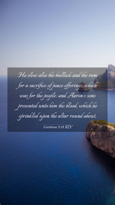 Picture 03 - Leviticus 9:18 KJV Mobile Phone Wallpaper - He slew also the bullock and the ram for a - Mobile Bible Verse Wallpaper