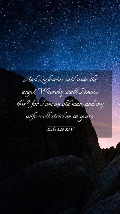 Picture 03 - Luke 1:18 KJV Mobile Phone Wallpaper - And Zacharias said unto the angel, Whereby shall - Mobile Bible Verse Wallpaper
