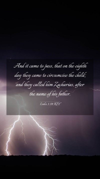 Picture 03 - Luke 1:59 KJV Mobile Phone Wallpaper - And it came to pass, that on the eighth day they - Mobile Bible Verse Wallpaper