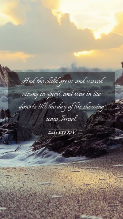 Picture 03 - Luke 1:80 KJV Mobile Phone Wallpaper - And the child grew, and waxed strong in spirit, - Mobile Bible Verse Wallpaper