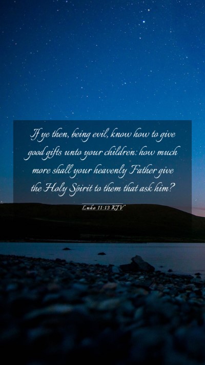 Picture 03 - Luke 11:13 KJV Mobile Phone Wallpaper - If ye then, being evil, know how to give good - Mobile Bible Verse Wallpaper