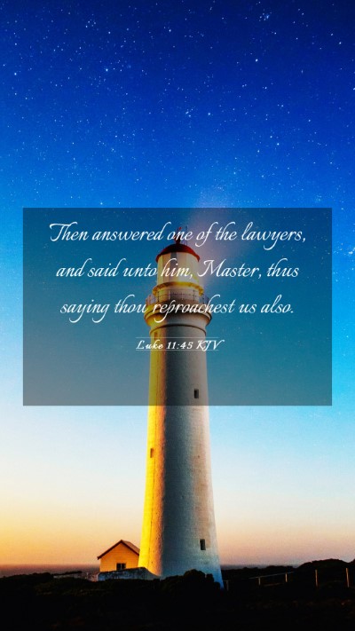 Picture 03 - Luke 11:45 KJV Mobile Phone Wallpaper - Then answered one of the lawyers, and said unto - Mobile Bible Verse Wallpaper