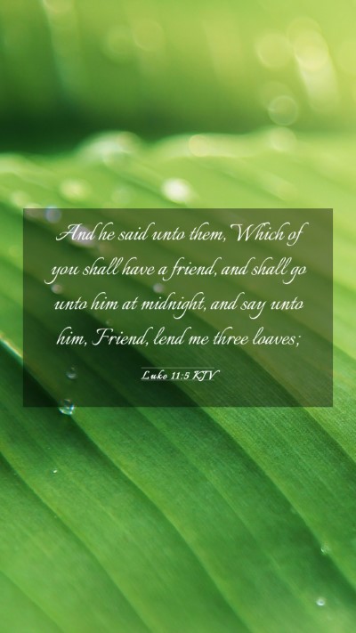 Picture 03 - Luke 11:5 KJV Mobile Phone Wallpaper - And he said unto them, Which of you shall have a - Mobile Bible Verse Wallpaper