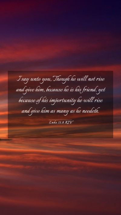 Picture 03 - Luke 11:8 KJV Mobile Phone Wallpaper - I say unto you, Though he will not rise and give - Mobile Bible Verse Wallpaper