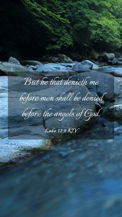 Picture 03 - Luke 12:9 KJV Mobile Phone Wallpaper - But he that denieth me before men shall be denied - Mobile Bible Verse Wallpaper