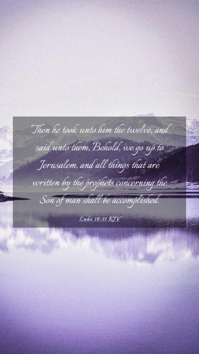Picture 03 - Luke 18:31 KJV Mobile Phone Wallpaper - Then he took unto him the twelve, and said unto - Mobile Bible Verse Wallpaper