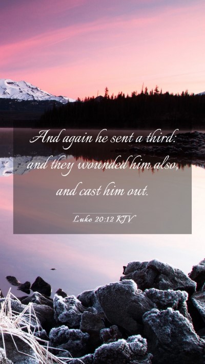 Picture 03 - Luke 20:12 KJV Mobile Phone Wallpaper - And again he sent a third: and they wounded him - Mobile Bible Verse Wallpaper