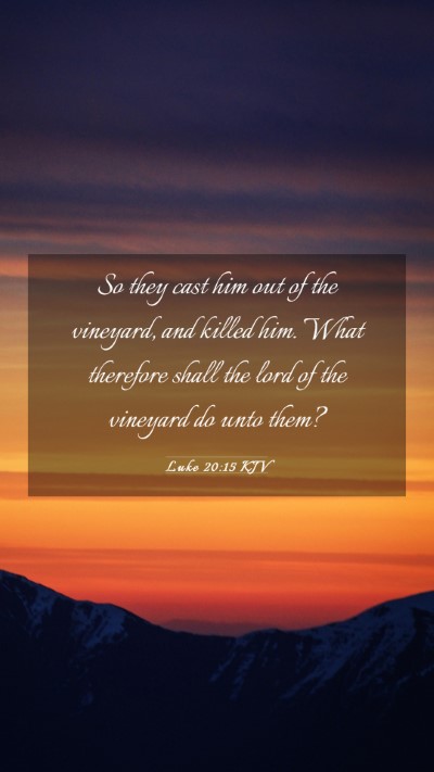 Picture 03 - Luke 20:15 KJV Mobile Phone Wallpaper - So they cast him out of the vineyard, and killed - Mobile Bible Verse Wallpaper