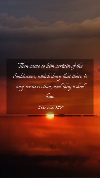 Picture 03 - Luke 20:27 KJV Mobile Phone Wallpaper - Then came to him certain of the Sadducees, which - Mobile Bible Verse Wallpaper