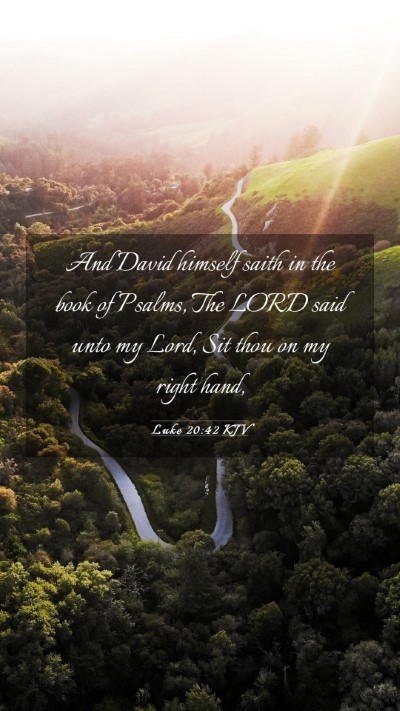 Picture 03 - Luke 20:42 KJV Mobile Phone Wallpaper - And David himself saith in the book of Psalms, - Mobile Bible Verse Wallpaper