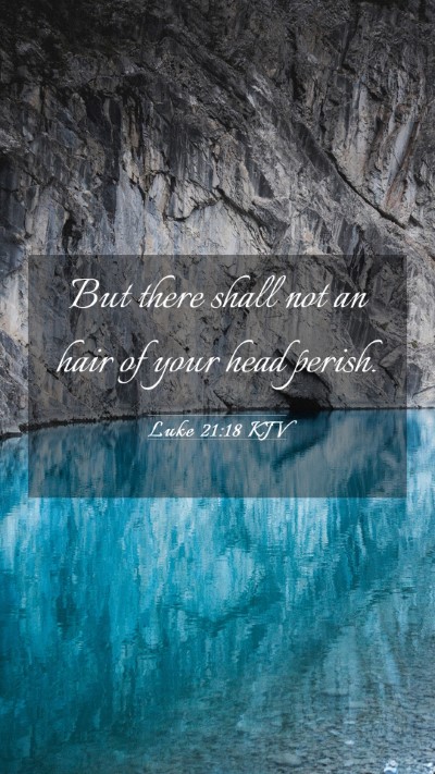 Picture 03 - Luke 21:18 KJV Mobile Phone Wallpaper - But there shall not an hair of your head - Mobile Bible Verse Wallpaper