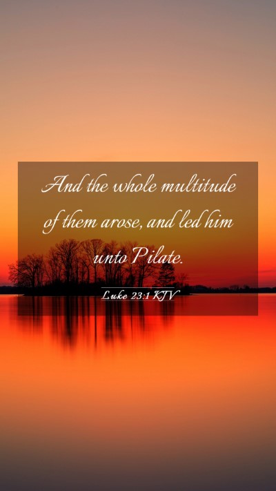 Picture 03 - Luke 23:1 KJV Mobile Phone Wallpaper - And the whole multitude of them arose, and led - Mobile Bible Verse Wallpaper