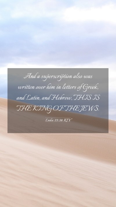 Picture 03 - Luke 23:38 KJV Mobile Phone Wallpaper - And a superscription also was written over him in - Mobile Bible Verse Wallpaper
