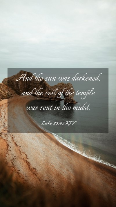 Picture 03 - Luke 23:45 KJV Mobile Phone Wallpaper - And the sun was darkened, and the veil of the - Mobile Bible Verse Wallpaper