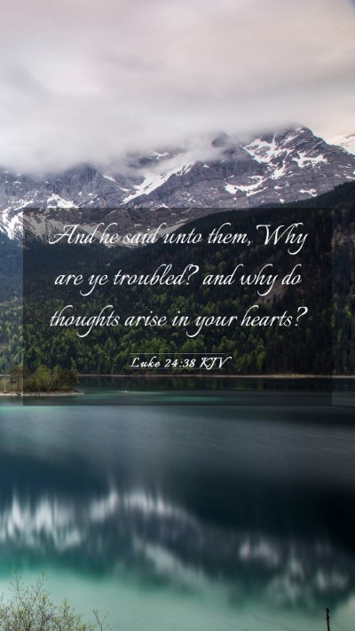 Picture 03 - Luke 24:38 KJV Mobile Phone Wallpaper - And he said unto them, Why are ye troubled? and - Mobile Bible Verse Wallpaper