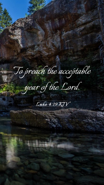 Picture 03 - Luke 4:19 KJV Mobile Phone Wallpaper - To preach the acceptable year of the - Mobile Bible Verse Wallpaper