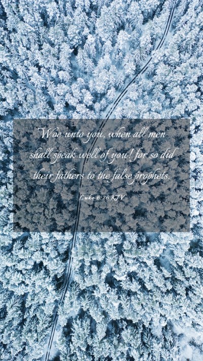 Picture 03 - Luke 6:26 KJV Mobile Phone Wallpaper - Woe unto you, when all men shall speak well of - Mobile Bible Verse Wallpaper