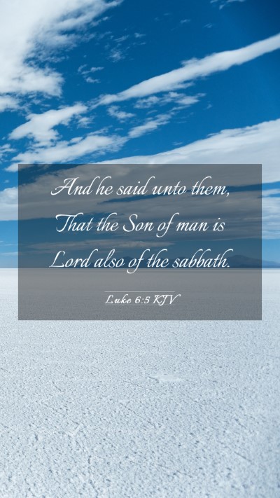 Picture 03 - Luke 6:5 KJV Mobile Phone Wallpaper - And he said unto them, That the Son of man is - Mobile Bible Verse Wallpaper