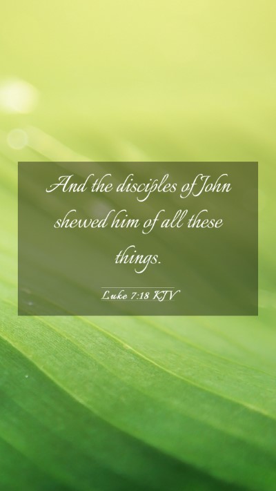 Picture 03 - Luke 7:18 KJV Mobile Phone Wallpaper - And the disciples of John shewed him of all these - Mobile Bible Verse Wallpaper