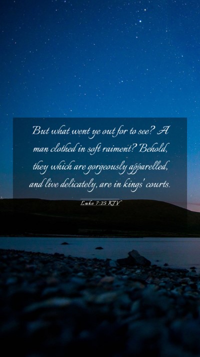 Picture 03 - Luke 7:25 KJV Mobile Phone Wallpaper - But what went ye out for to see? A man clothed in - Mobile Bible Verse Wallpaper