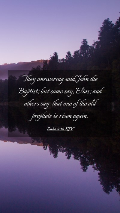 Picture 03 - Luke 9:19 KJV Mobile Phone Wallpaper - They answering said, John the Baptist; but some - Mobile Bible Verse Wallpaper