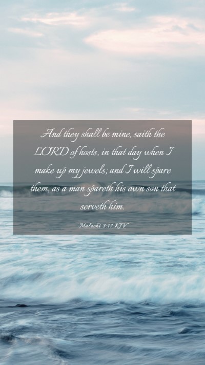 Picture 03 - Malachi 3:17 KJV Mobile Phone Wallpaper - And they shall be mine, saith the LORD of hosts, - Mobile Bible Verse Wallpaper