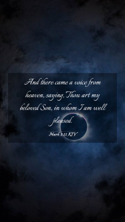 Picture 03 - Mark 1:11 KJV Mobile Phone Wallpaper - And there came a voice from heaven, saying, Thou - Mobile Bible Verse Wallpaper