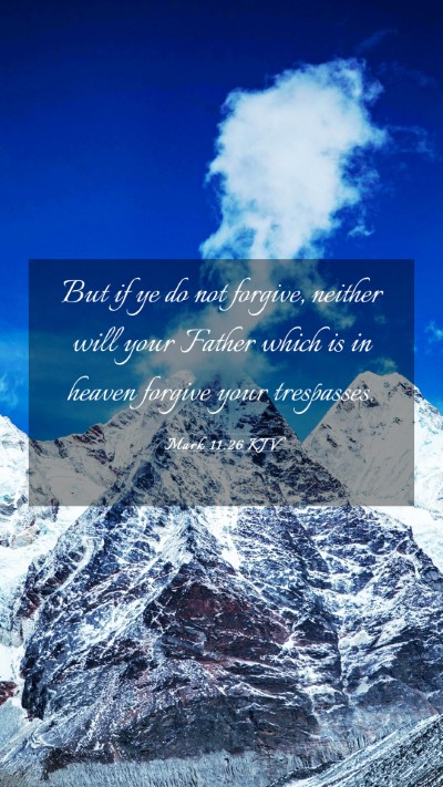 Picture 03 - Mark 11:26 KJV Mobile Phone Wallpaper - But if ye do not forgive, neither will your - Mobile Bible Verse Wallpaper