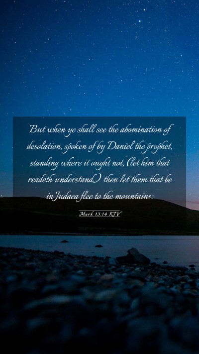 Picture 03 - Mark 13:14 KJV Mobile Phone Wallpaper - But when ye shall see the abomination of - Mobile Bible Verse Wallpaper