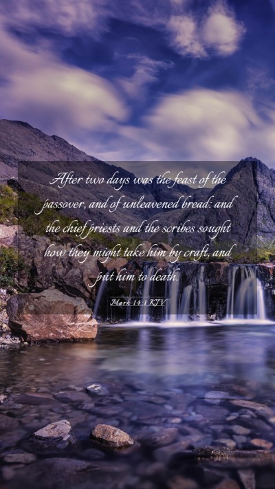 Picture 03 - Mark 14:1 KJV Mobile Phone Wallpaper - After two days was the feast of the passover, and - Mobile Bible Verse Wallpaper