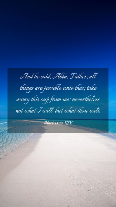 Picture 03 - Mark 14:36 KJV Mobile Phone Wallpaper - And he said, Abba, Father, all things are - Mobile Bible Verse Wallpaper