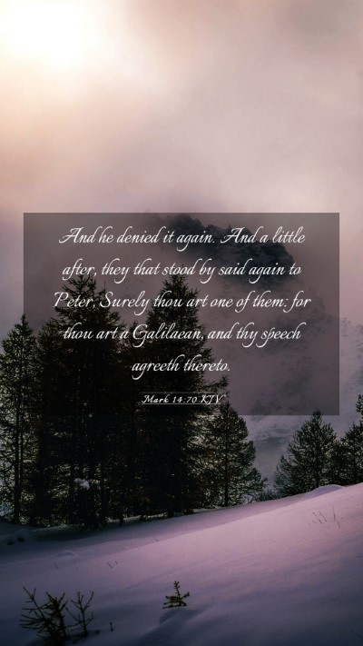 Picture 03 - Mark 14:70 KJV Mobile Phone Wallpaper - And he denied it again. And a little after, they - Mobile Bible Verse Wallpaper
