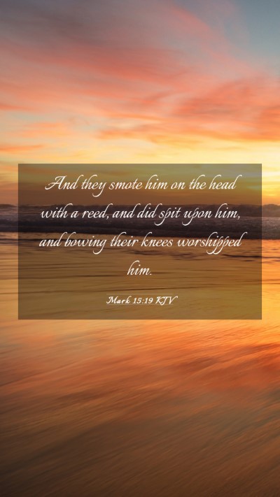 Picture 03 - Mark 15:19 KJV Mobile Phone Wallpaper - And they smote him on the head with a reed, and - Mobile Bible Verse Wallpaper